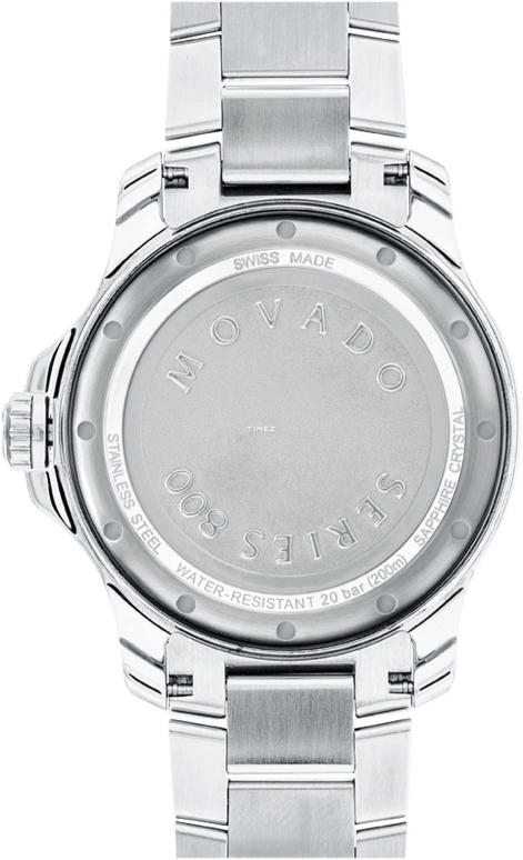 Movado,800 40mm,40mm,Stainless Steel,Black,Automatic,Day,Sapphire,2600135