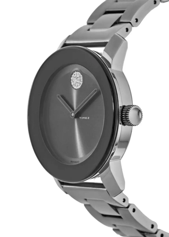 Movado,Movado BOLD 36mm,36mm,Stainless Steel,Grey,Quartz,Sapphire,Crystal Glass,Round,3600103