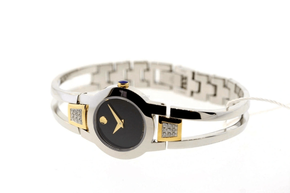 Movado,Esperanza 24mm,24mm,Stainless Steel,Black,Quartz,Sapphire,Crystal Glass,Round,0604983 