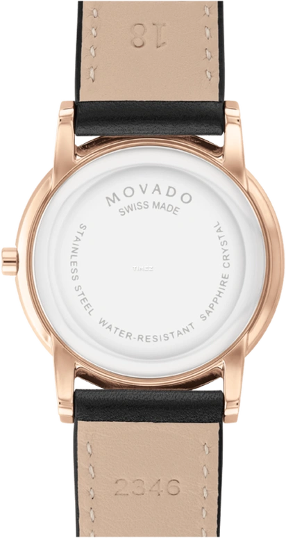 Movado,Museum Classic 33mm,33mm,Stainless Steel,Black,Quartz,Sapphire,Round,0607585