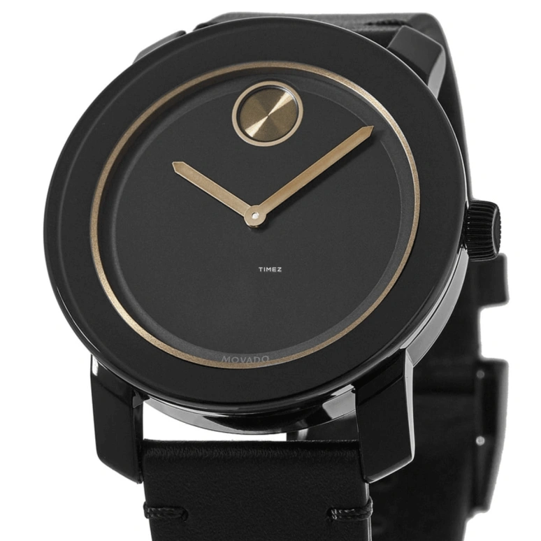 Movado,Movado BOLD 42mm,42mm,Composite,Stainless Steel,Black,Quartz,Crystal Glass,Round,3600297