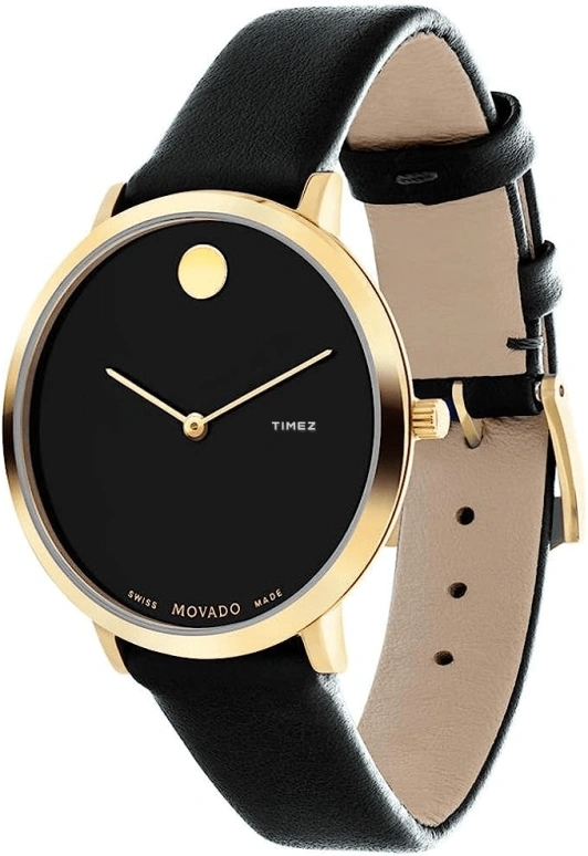 Movado,Museum Classic 35mm,35mm,Stainless Steel,Black,Quartz,Sapphire,Crystal Glass,Round,0607137