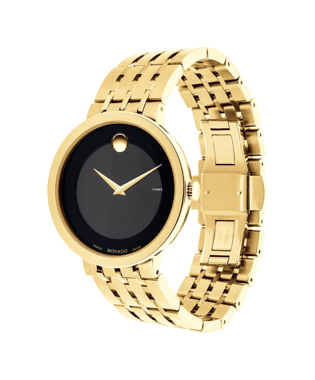 Movado,Esperanza 39mm,39mm,Stainless Steel,Black,Quartz,Sapphire,Crystal Glass,Round,0607059W