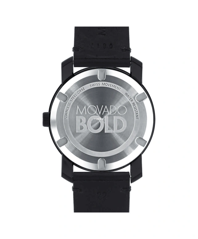Movado,Movado BOLD 42mm,42mm,Composite,Stainless Steel,Black,Quartz,Crystal Glass,Round,3600306