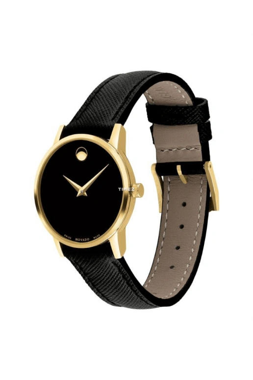 Movado,Museum Classic 28mm,28mm,Stainless Steel,Black,Quartz,Sapphire,Crystal Glass,Round,0607205