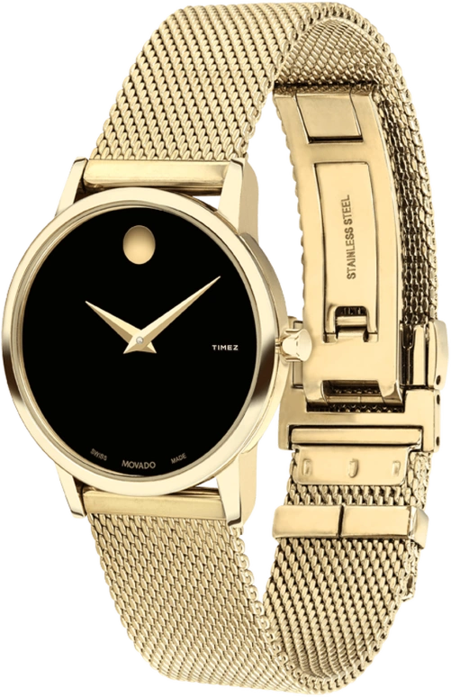 Movado,Museum Classic 28mm,28mm,Stainless Steel,Black,Quartz,Sapphire,Round,0607627
