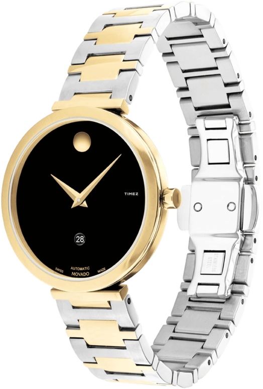 Movado,Museum Classic 32mm,32mm,Stainless Steel,Black,Quartz,Day,Sapphire,0607679