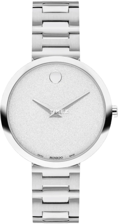 Movado,Museum Classic 32mm,32mm,Stainless Steel,White,Quartz,Sapphire,Crystal Glass,Round,0607518
