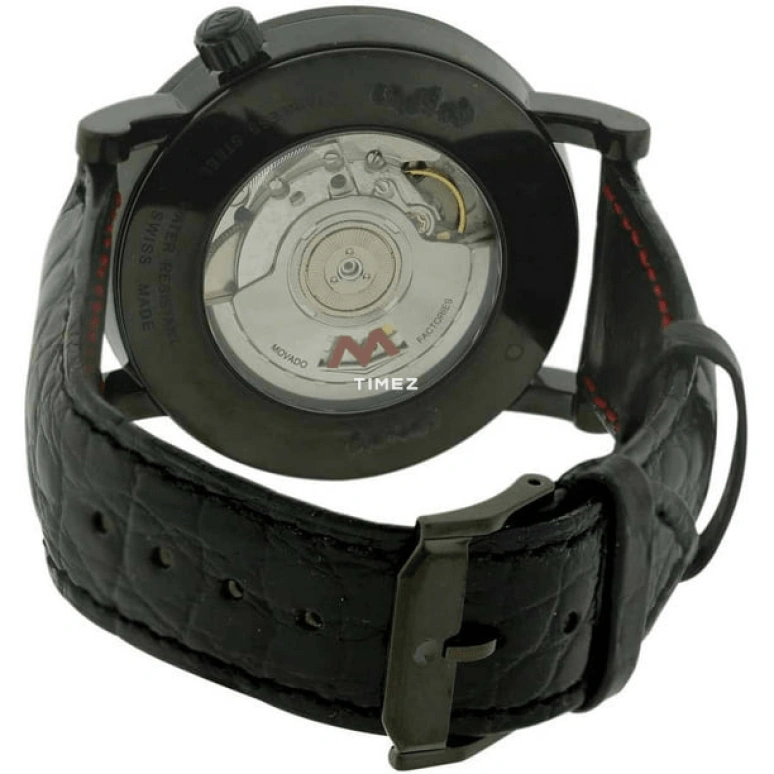 Movado,Red Label 42mm,42mm,Stainless Steel,Black,Automatic,Day,Sapphire,Crystal Glass,0606485 
