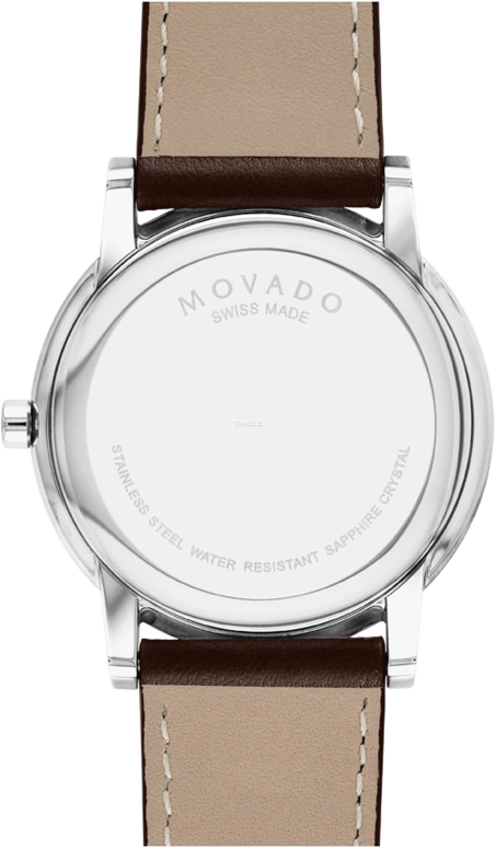 Movado,Museum Classic 40mm,40mm,Stainless Steel,Grey,Quartz,Sapphire,Round,0607800