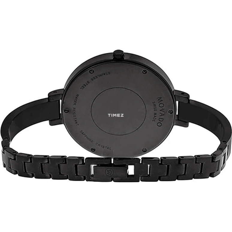 Movado,Brila 38mm,38mm,Stainless Steel,Black,Quartz,Sapphire,Crystal Glass,Round,0606562