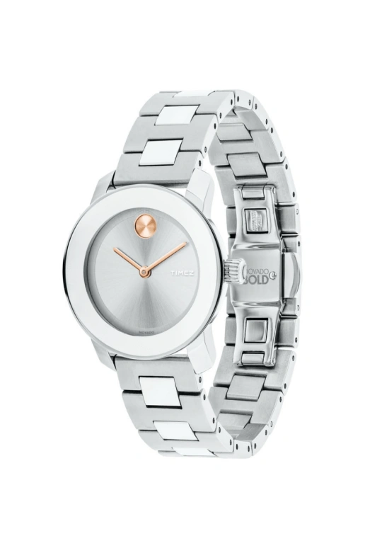 Movado,Movado BOLD 30mm,30mm,Stainless Steel,Silver,Quartz,Crystal Glass,Round,3600433