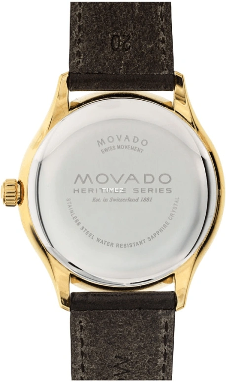 Movado,Heritage Series 40mm,40mm,Stainless Steel,Yellow,Quartz,Day,Sapphire,Crystal Glass,3650003