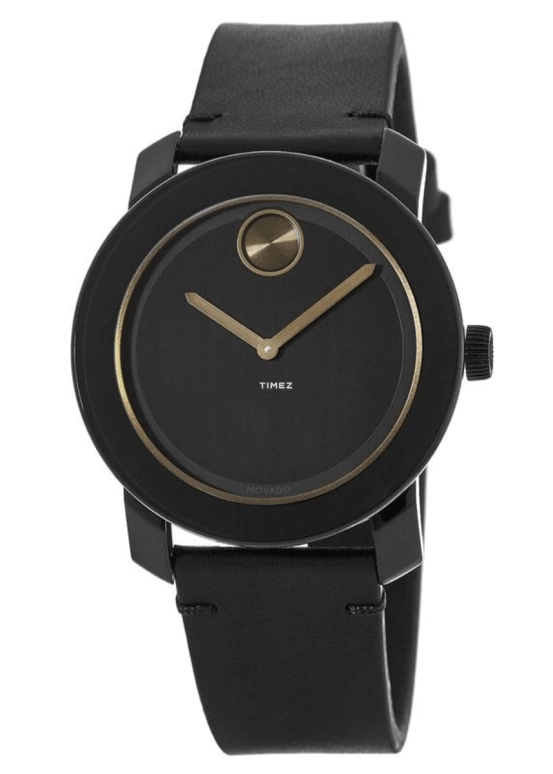Movado,Movado BOLD 42mm,42mm,Composite,Stainless Steel,Black,Quartz,Crystal Glass,Round,3600297