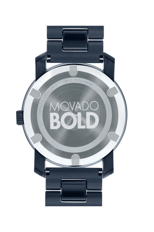 Movado,Movado BOLD 42mm,42mm,Composite,Stainless Steel,Blue,Quartz,Sapphire,Crystal Glass,3600444