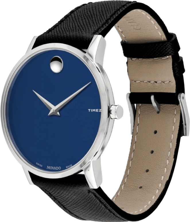 Movado,Museum Classic 40mm,40mm,Stainless Steel,Blue,Quartz,Sapphire,Crystal Glass,Round,0607197