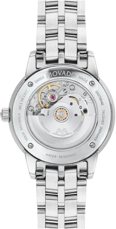 Movado,1881 Automatic 30mm,30mm,Stainless Steel,White,Automatic,Sapphire,Crystal Glass,Round,0607486