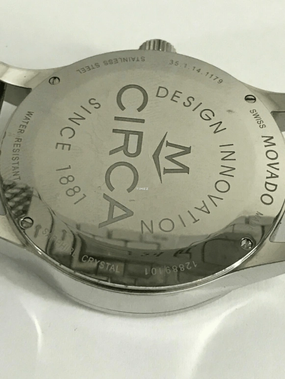 Movado,Circa 40mm,40mm,Stainless Steel,Black,Quartz,Day,Sapphire,Crystal Glass,0606802
