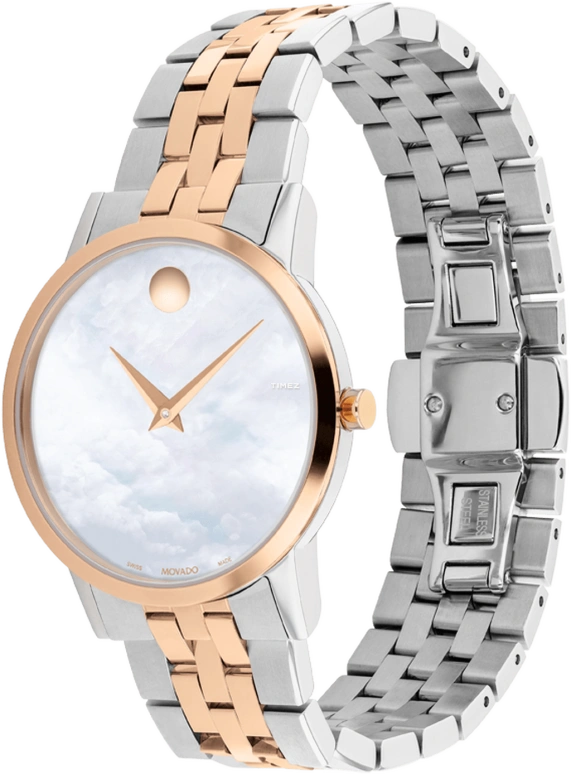 Movado,Museum Classic 33mm,33mm,Stainless Steel,White,Quartz,Sapphire,Round,0607629