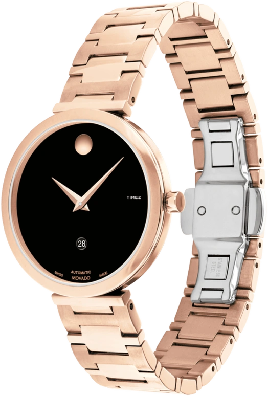 Movado,Museum Classic 32mm,32mm,Stainless Steel,Black,Automatic,Day,Sapphire,0607680