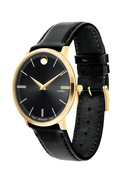 Movado,Ultra Slim 40mm,40mm,Stainless Steel,Black,Quartz,Sapphire,Crystal Glass,Round,0607087