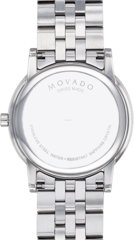 Movado,Museum Classic 40mm,40mm,Stainless Steel,Black,Quartz,Sapphire,Crystal Glass,Round,0607201