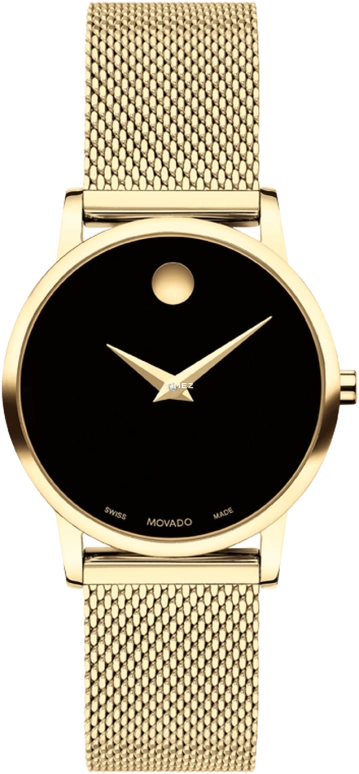 Movado,Museum Classic 28mm,28mm,Stainless Steel,Black,Quartz,Sapphire,Round,0607627