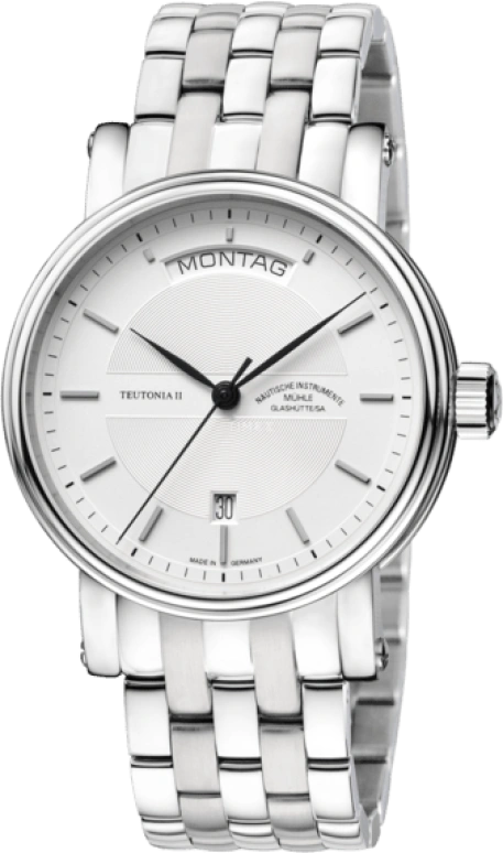 Mühle Glashütte,Teutonia 41mm,41mm,Stainless Steel,Silver,Automatic,Date,Day,M1,M1-33-65-MB