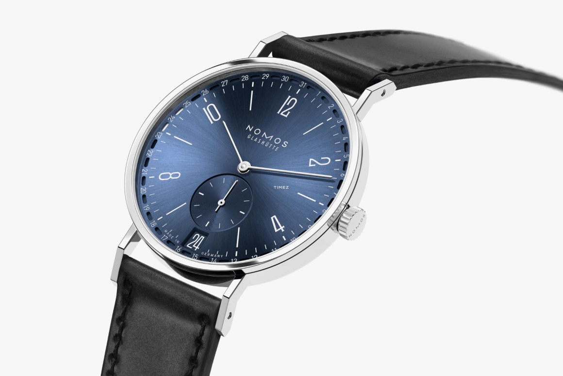 Nomos Glashütte,Tangente 37.50mm,37.50mm,Stainless Steel,Blue,Handwound,Day,52hours,136,136.SB