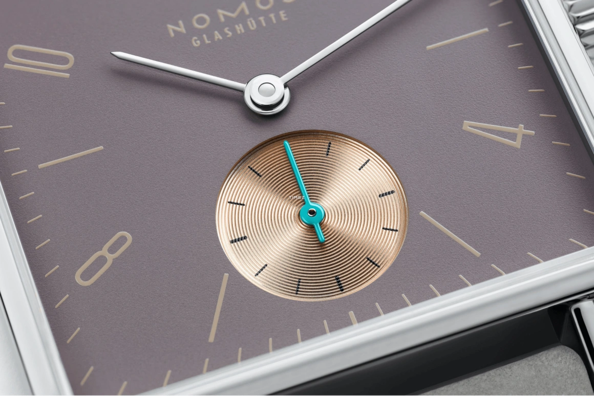 Nomos Glashütte,Tetra 29.50mm,29.50mm,Stainless Steel,Purple,Handwound,43hours,In-house Caliber,475