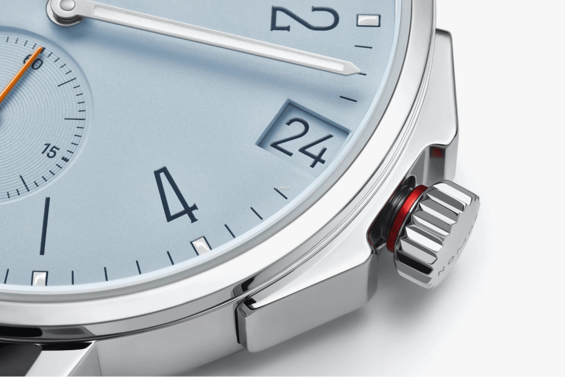 Nomos Glashütte,Ahoi 38.50mm,38.50mm,Stainless Steel,Sky Blue,Automatic,Day,42hours,526