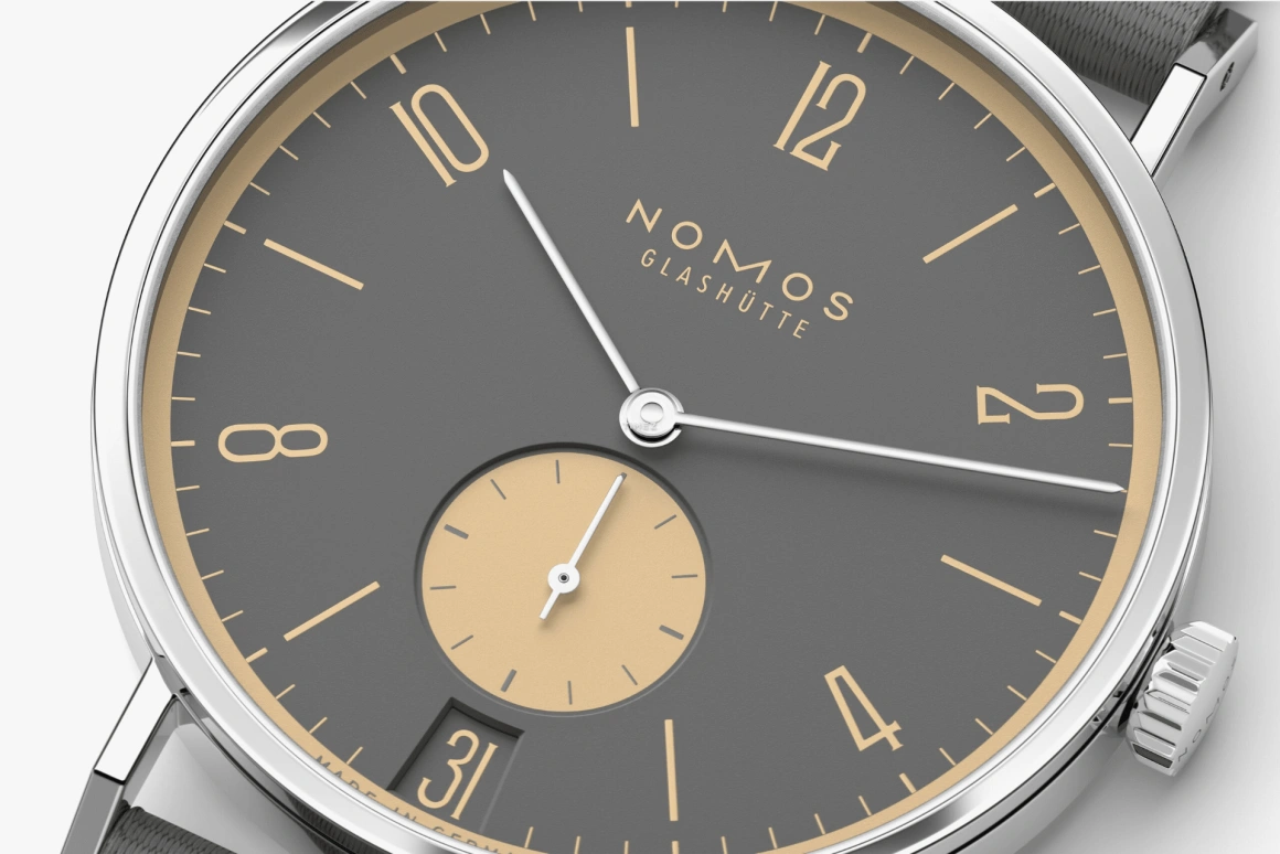 Nomos Glashütte,Tangente 37.50mm,37.50mm,Stainless Steel,Grey,Handwound,Big Date,42hours,179,179.S20