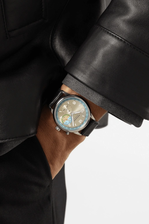 Nomos Glashütte,Club 40mm,40mm,Stainless Steel,Dual,Sky Blue,Champagne,Automatic,Dule Time,World Time,790,790.S10