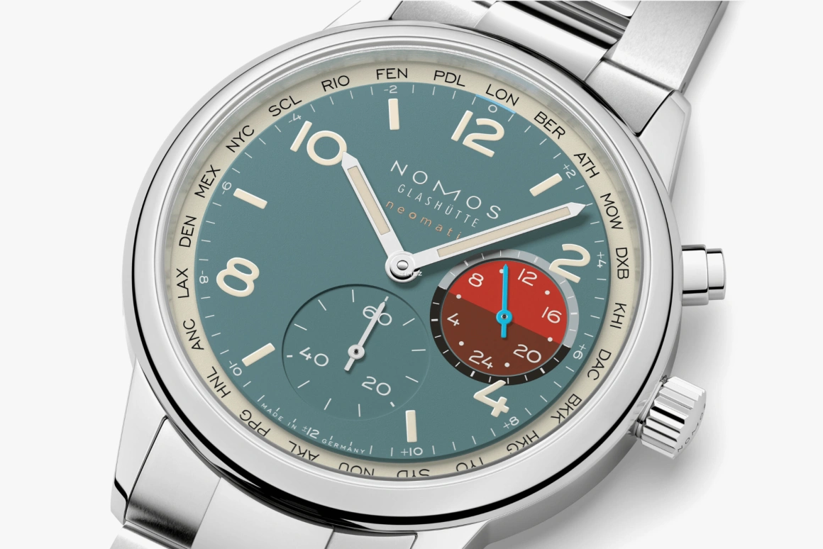 Nomos Glashütte,Club 40mm,40mm,Stainless Steel,Blue,Automatic,World Time,Day / Night Indication,790,790.S4