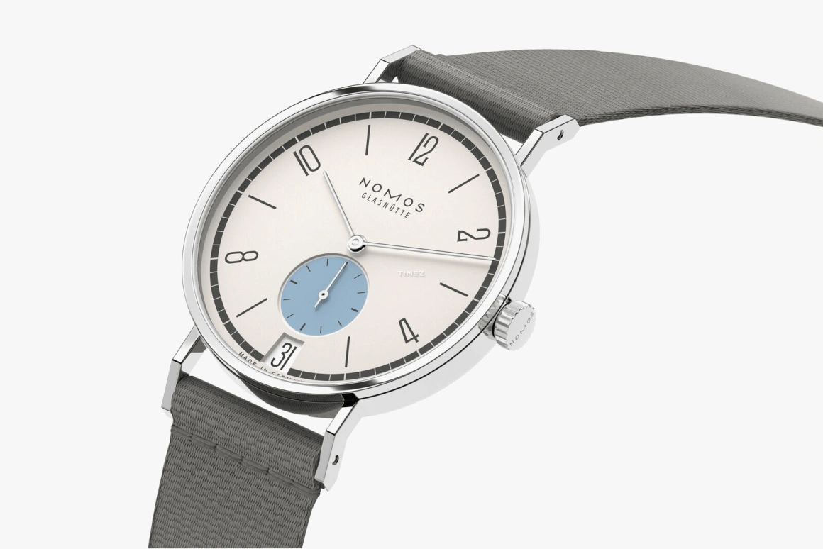 Nomos Glashütte,Tangente 37.50mm,37.50mm,Stainless Steel,Cream,Handwound,Big Date,42hours,179,179.S24
