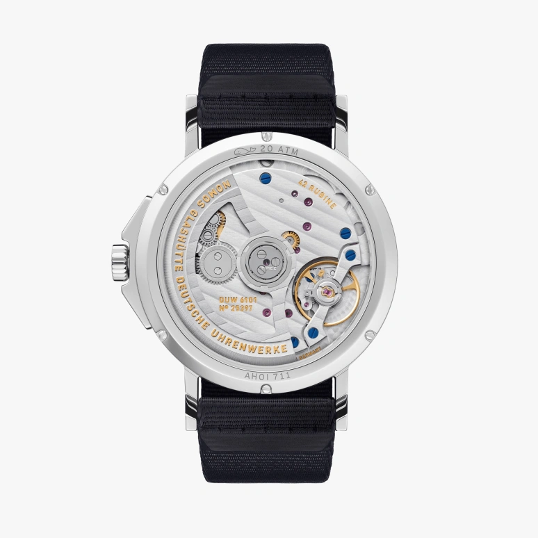 Nomos Glashütte,Ahoi 38.50mm,38.50mm,Stainless Steel,Dark Blue,Automatic,Day,42hours,528