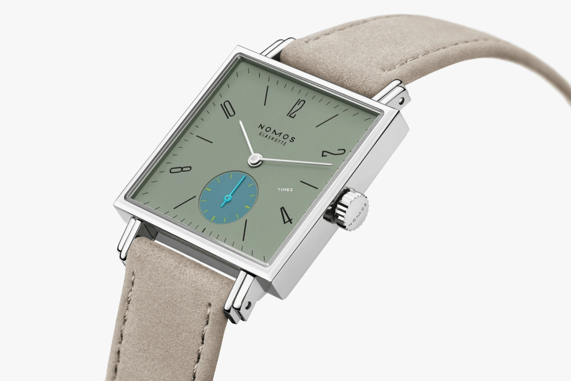Nomos Glashütte,Tetra 29.50mm,29.50mm,Stainless Steel,Green,Handwound,53hours,In-house Caliber,439