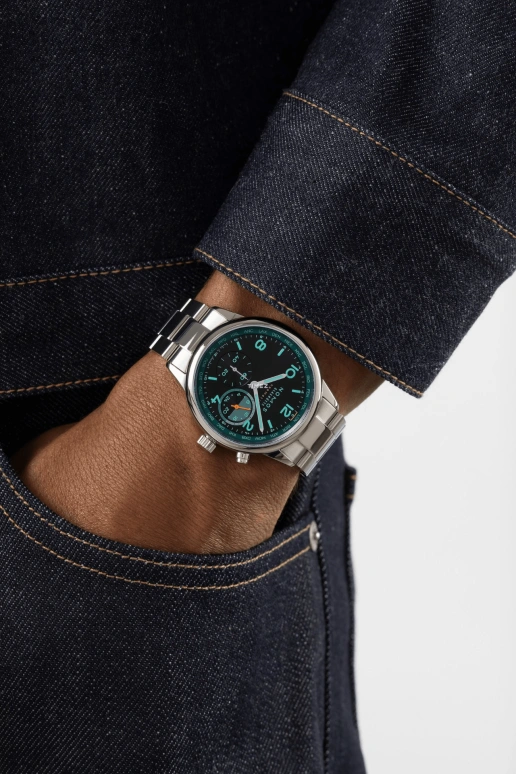 Nomos Glashütte,Club 40mm,40mm,Stainless Steel,Black,Blue,Automatic,Chronograph,Dule Time,World Time,Day / Night Indication,42hours,In-house Caliber,790,790.S7