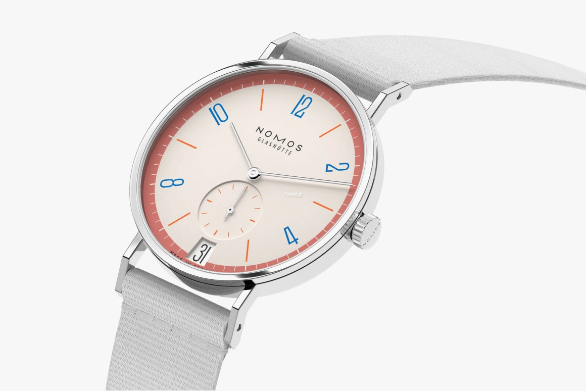 Nomos Glashütte,Tangente 37.50mm,37.50mm,Stainless Steel,Cream,Handwound,Big Date,42hours,179,179.S2