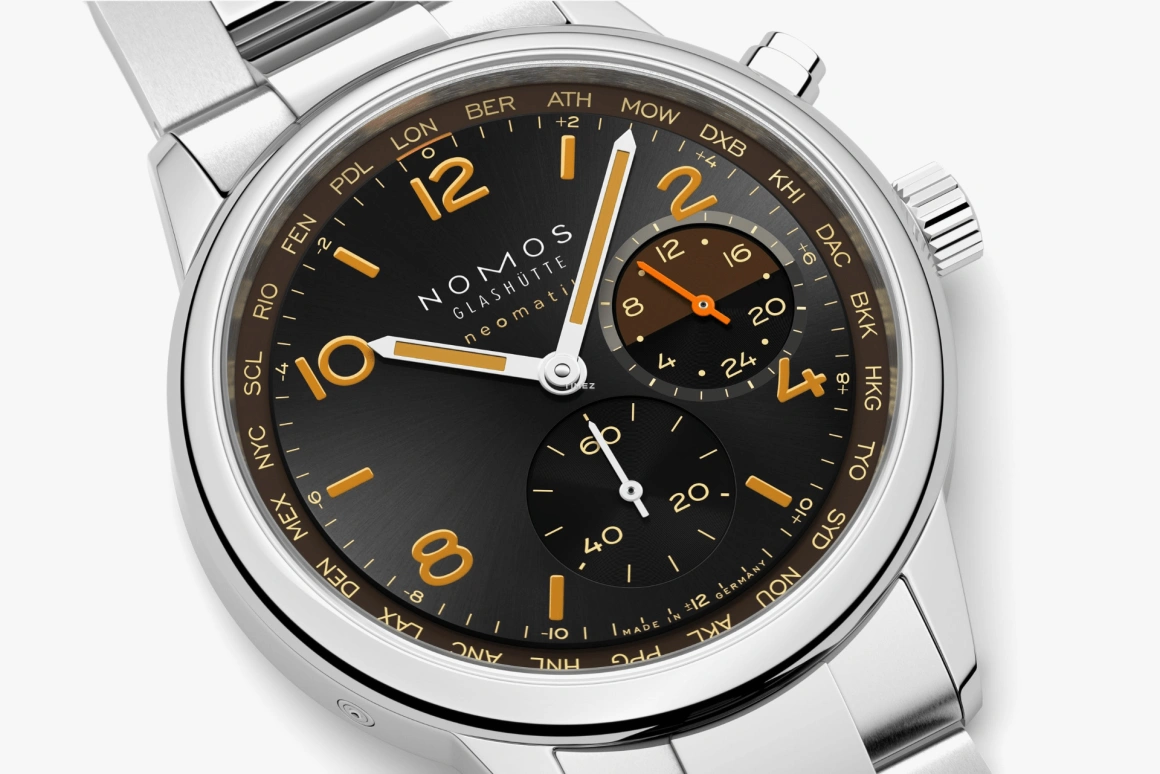 Nomos Glashütte,Club 40mm,40mm,Stainless Steel,Black,Automatic,Chronograph,Dule Time,World Time,Day / Night Indication,42hours,In-house Caliber,790,790.S8