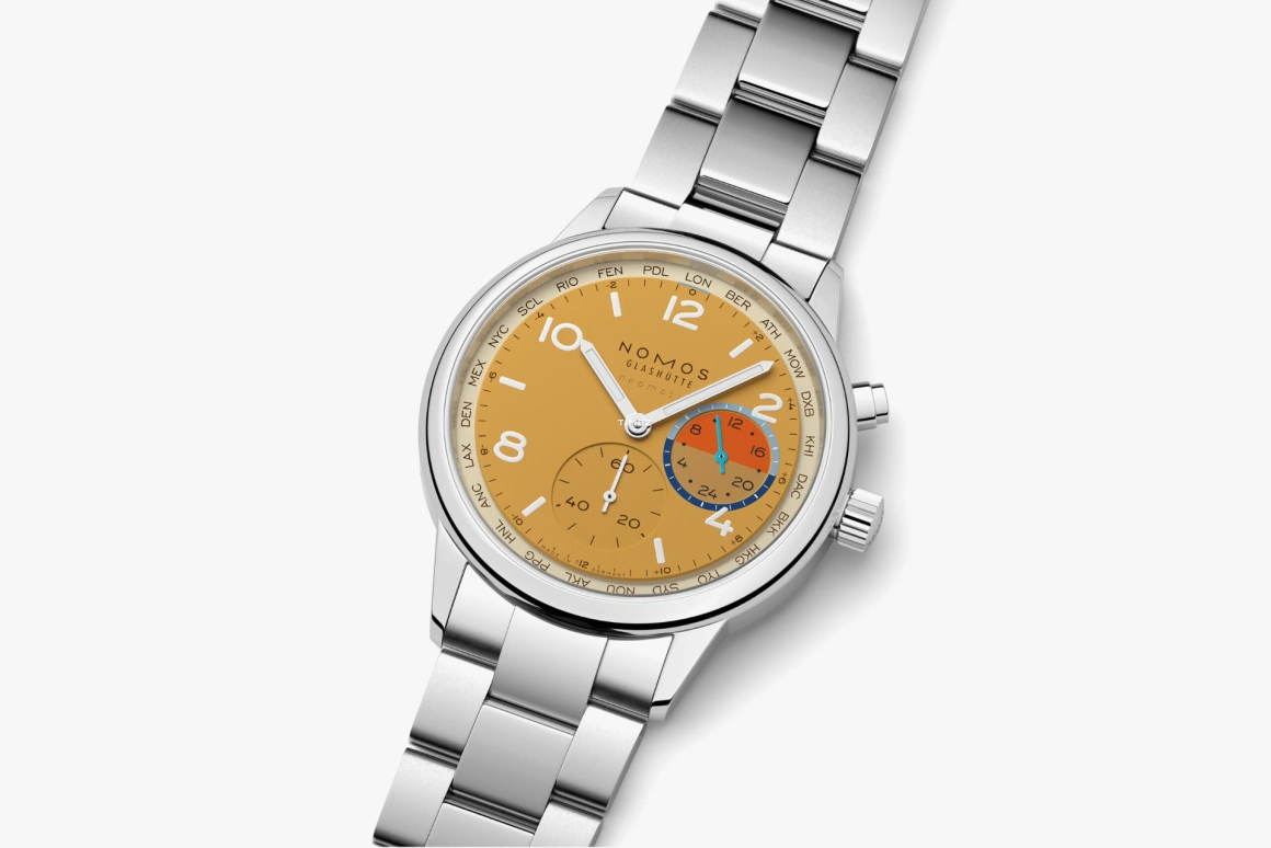 Nomos Glashütte,Club 40mm,40mm,Stainless Steel,Sand,Automatic,World Time,Day / Night Indication,790,790.S6