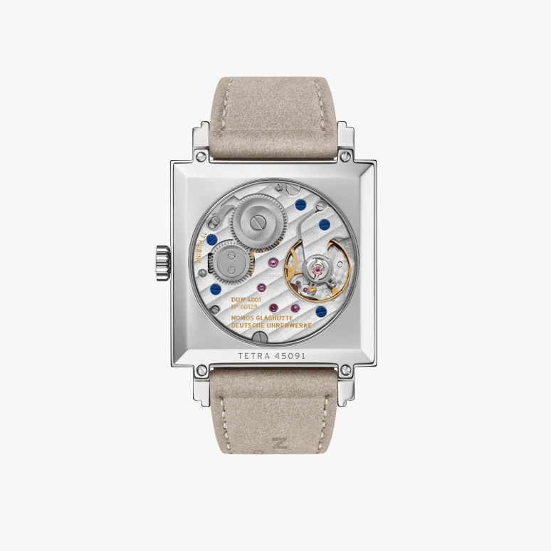 Nomos Glashütte,Tetra 29.50mm,29.50mm,Stainless Steel,Red,Handwound,53hours,In-house Caliber,438