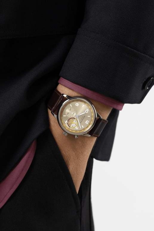 Nomos Glashütte,Club 40mm,40mm,Stainless Steel,Dual,Champagne,Yellow,Automatic,Dule Time,World Time,790,790.S11