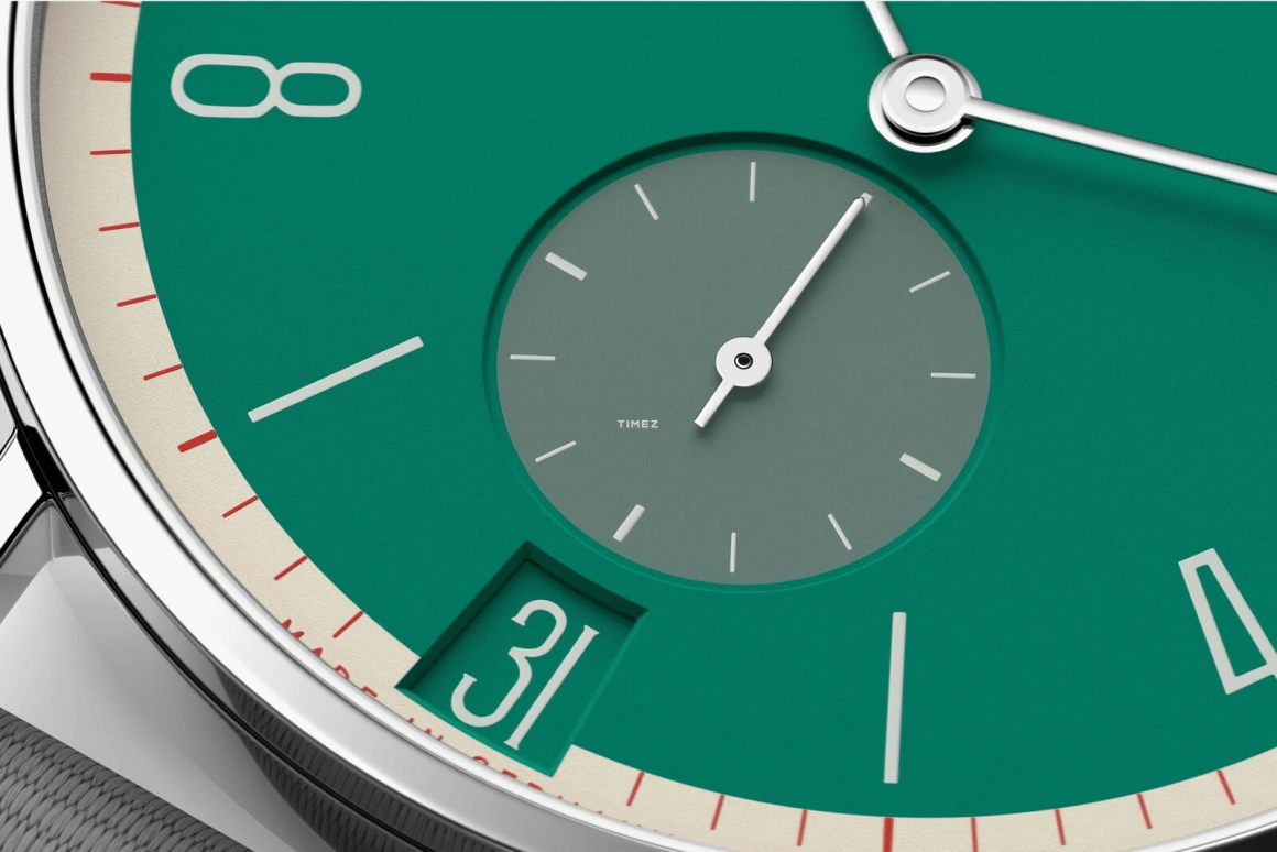 Nomos Glashütte,Tangente 37.50mm,37.50mm,Stainless Steel,Green,Handwound,Big Date,42hours,179,179.S26