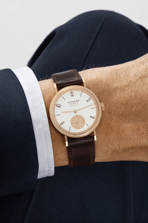 Nomos Glashütte,Tangente 35mm,35mm,Rose Gold,White,Rose Gold,Automatic,42hours,In-house Caliber,160,160.S1