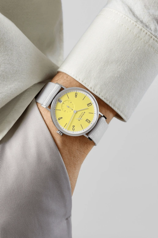 Nomos Glashütte,Tangente 37.50mm,37.50mm,Stainless Steel,Yellow,Handwound,Big Date,42hours,179,179.S6