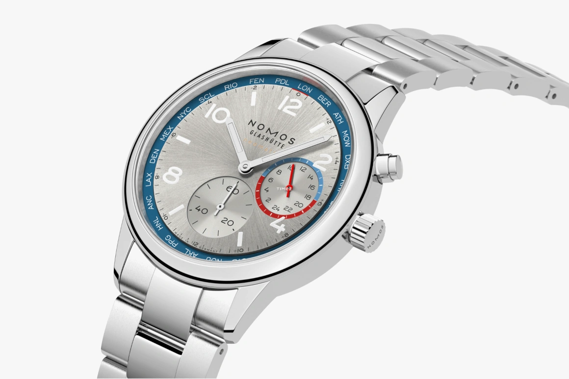 Nomos Glashütte,Club 40mm,40mm,Stainless Steel,Silver,Automatic,World Time,Day / Night Indication,791