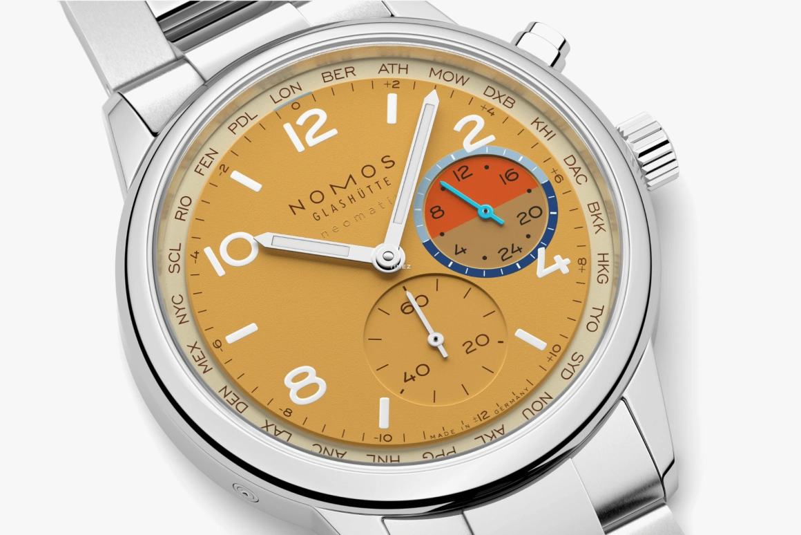 Nomos Glashütte,Club 40mm,40mm,Stainless Steel,Sand,Automatic,World Time,Day / Night Indication,790,790.S6