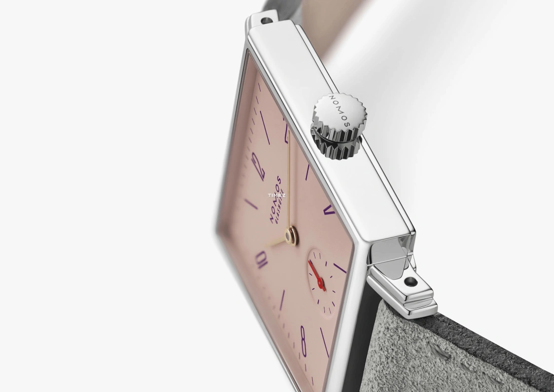 Nomos Glashütte,Tetra 29.50x29.50mm,29.50x29.50mm,Stainless Steel,Pink,Handwound,43hours,In-house Caliber,497