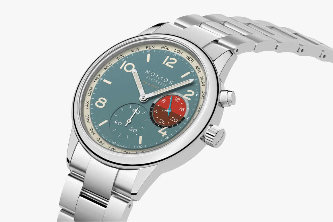 Nomos Glashütte,Club 40mm,40mm,Stainless Steel,Blue,Automatic,World Time,Day / Night Indication,790,790.S4